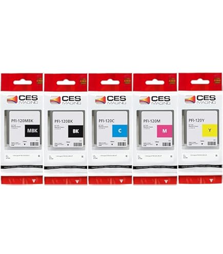 PFI-120 インク Canon 4個 セット BK C Y Mキャノン Amazon.com: Canon PFI-120 130ml Ink Tank 6-Pack PFI-120MBK's